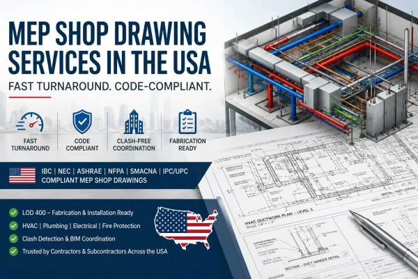 Hire MEP Shop Drawing Services in the USA — Fast Turnaround, Code-Compliant